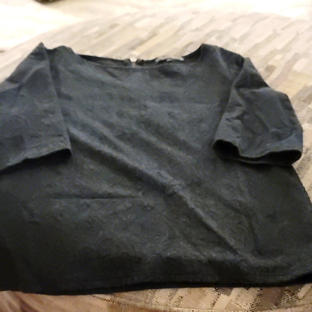 Elegant Black Textured Blouse